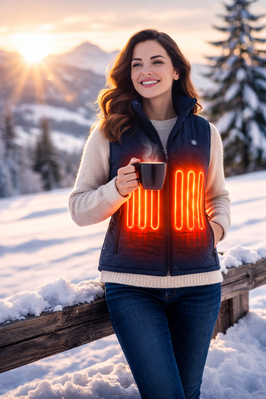 Damen-Heizweste mit Powerbank
