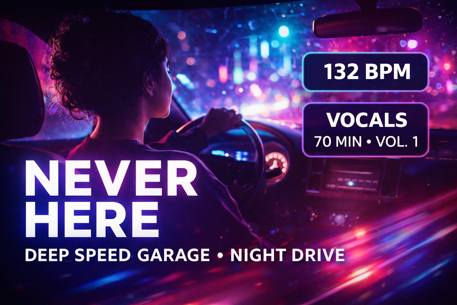NEVER HERE | Deep Speed Garage 132 BPM (Night Drive) | Vocals | 70 Min (Vol. 1)